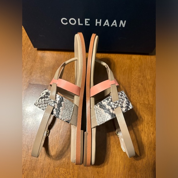 🤎Cole Haan🤎Finley Grand Sandal, size 7.5, Python Multi Print - Picture 13 of 17